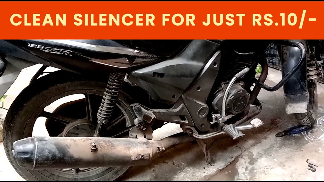 How to clean Silencer just Rs.10/- At Home using Caustic Soda - DIY Simple & Easy way