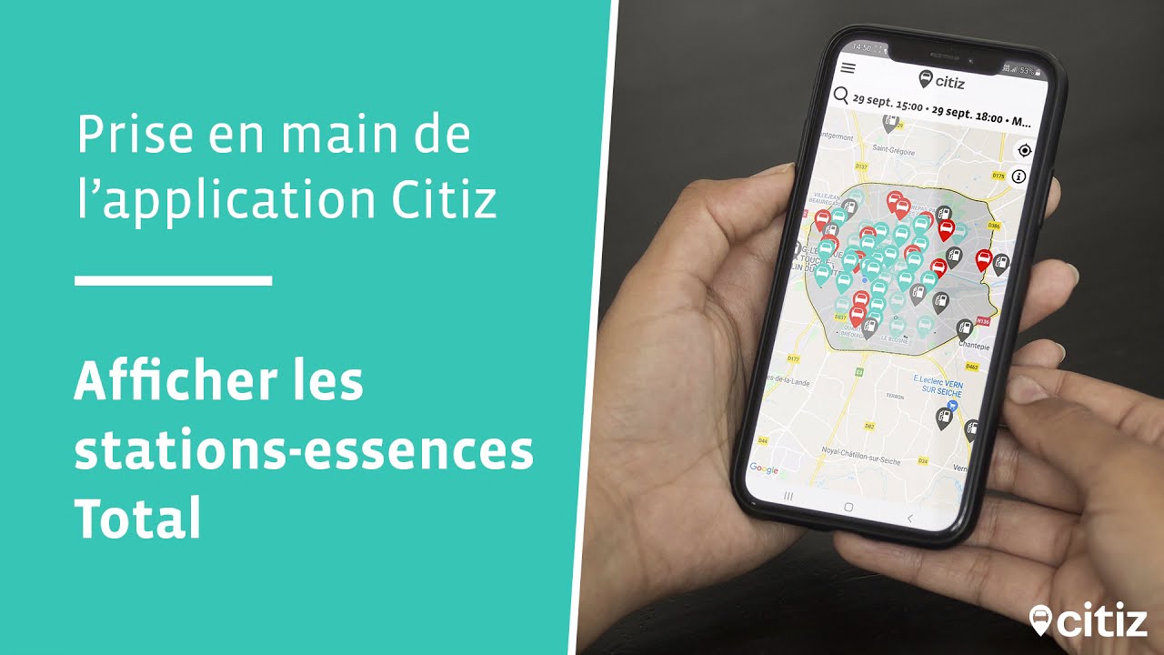 Citiz - Les tutos - Géolocaliser les stations essence Total sur l'appli