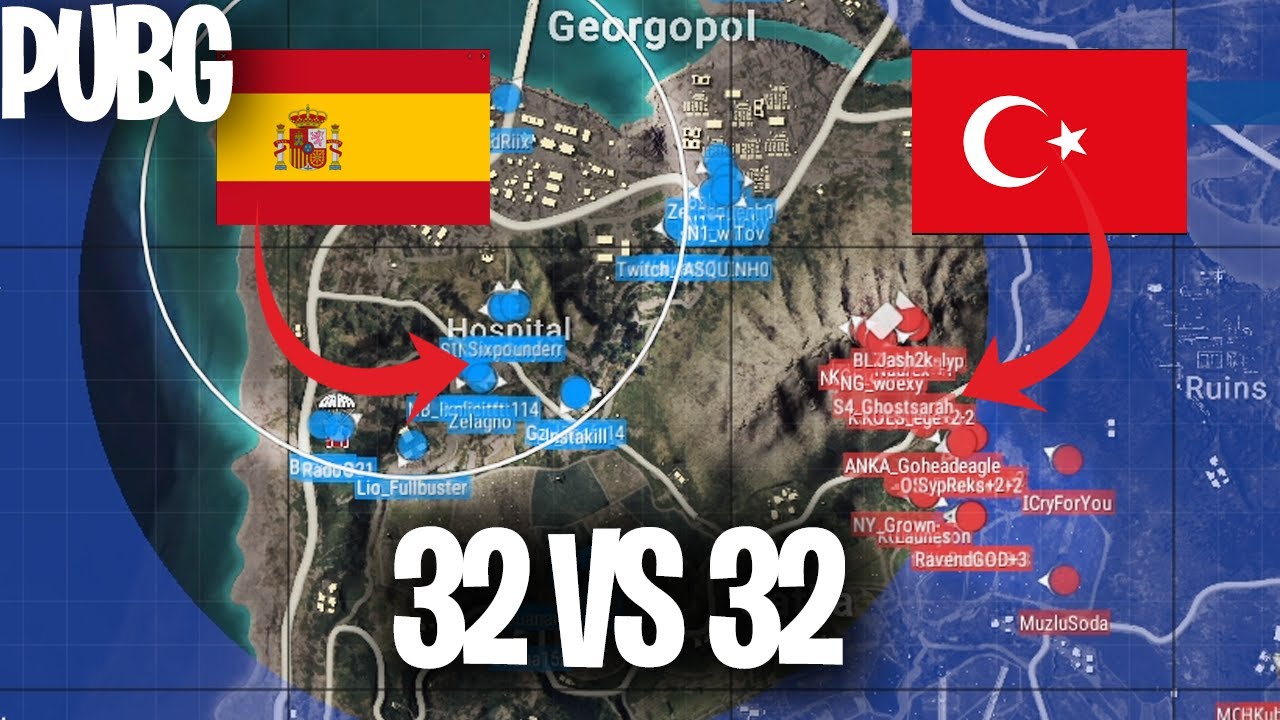 TÜRKLERE İMKANSIZ DE VE İZLE! İSPANYA -TÜRKİYE 32 VS 32 PUBG MAÇI 1. MAÇ