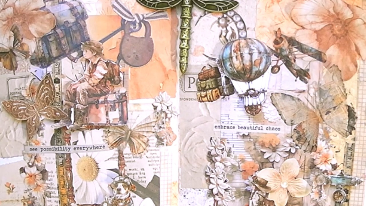 Building a Steampunk Adventure Collage | ASMR (No Talking)