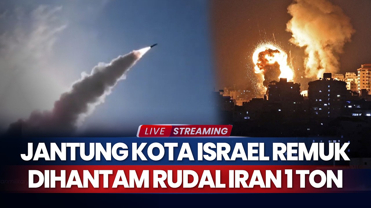 Jantung Kota Israel Dihantam Rudal Iran 1 Ton, Pangkalan Udara Zionis juga Dilumpuhkan