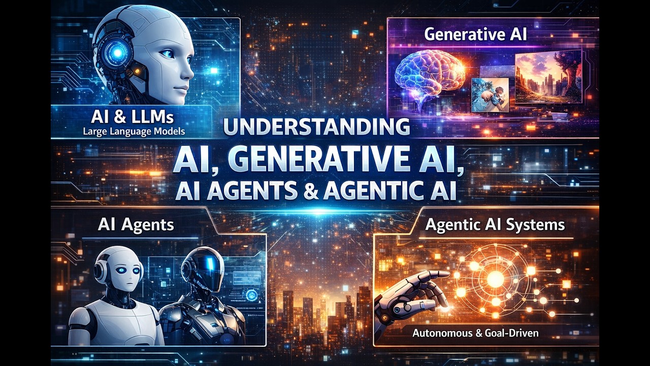 Understanding AI, Generative AI, AI Agents & Agentic AI | AI Ecosystem