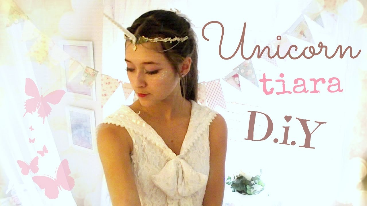DIY: UNICORN TIARA + hair bow || halloween costume