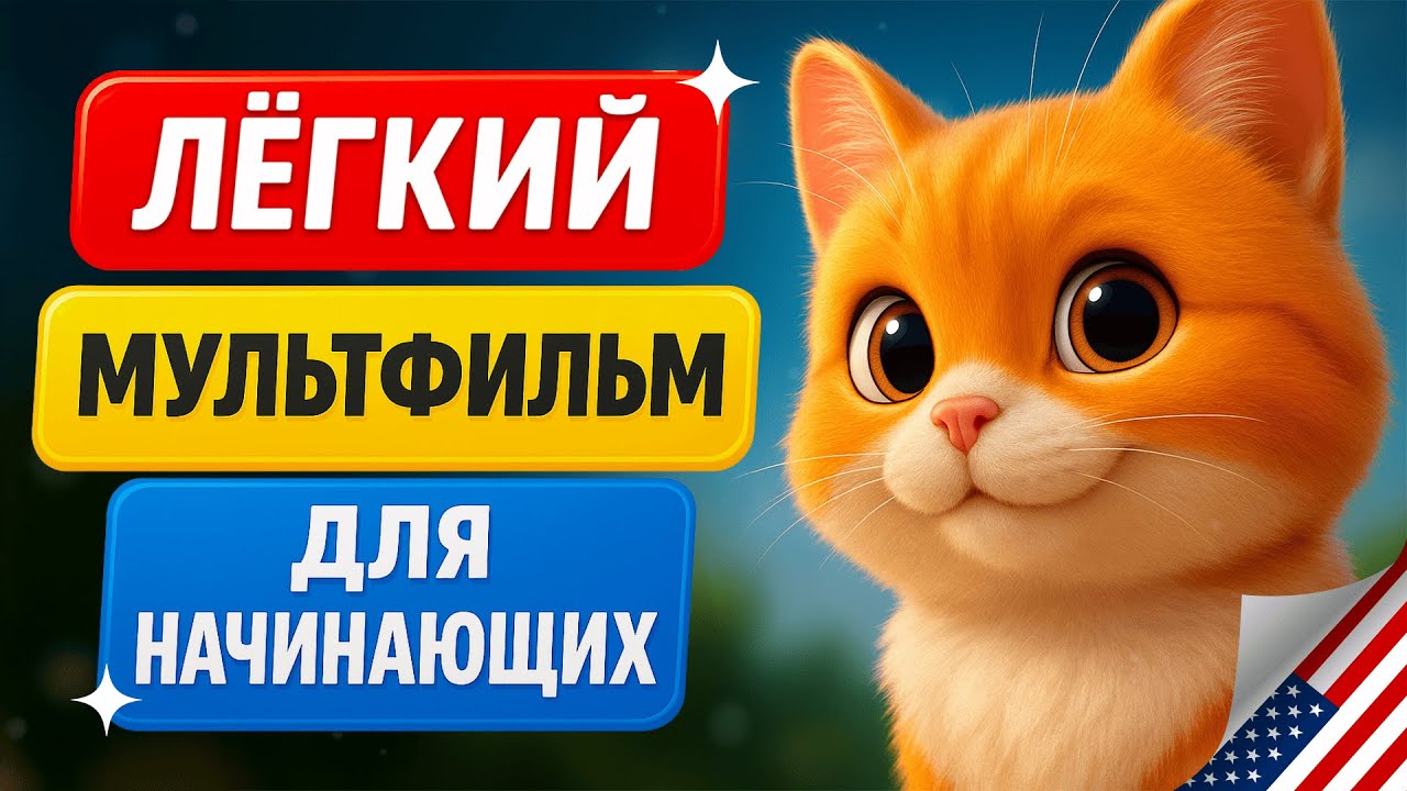 Начни с этого! Простой мультфильм на английском языке. Учим английский на слух для начинающих