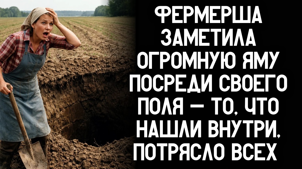 Фермерша заметила огромную яму посреди своего поля — то, что нашли внутри, потрясло всех
