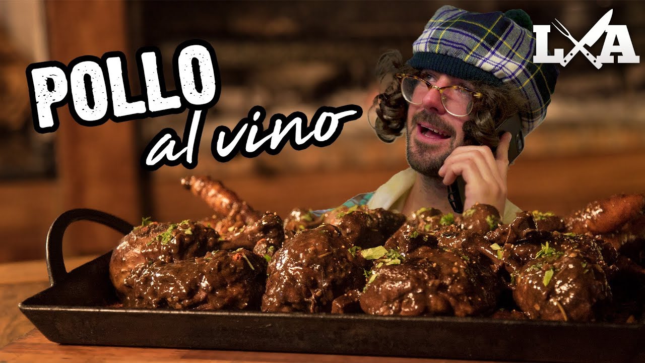 Pollo al Vino Tinto al Disco - Receta de Locos X el Asado
