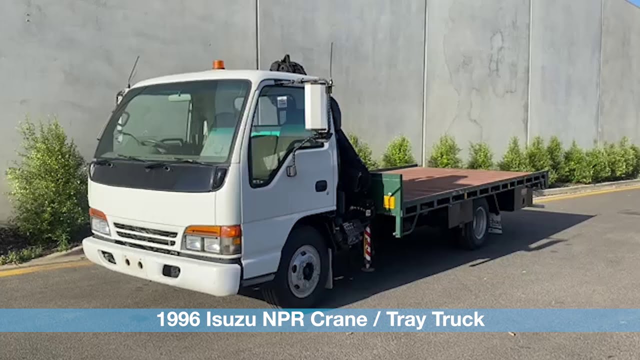 1996 Isuzu NPR Crane / Tray Truck