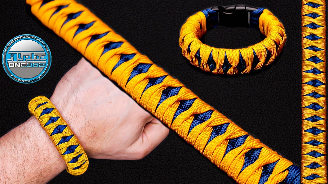 Amazing Katana Wrap Paracord Bracelet Fishtail Knot Tutorial
