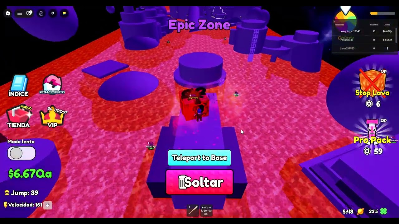 Jugando salva brainrots de lava