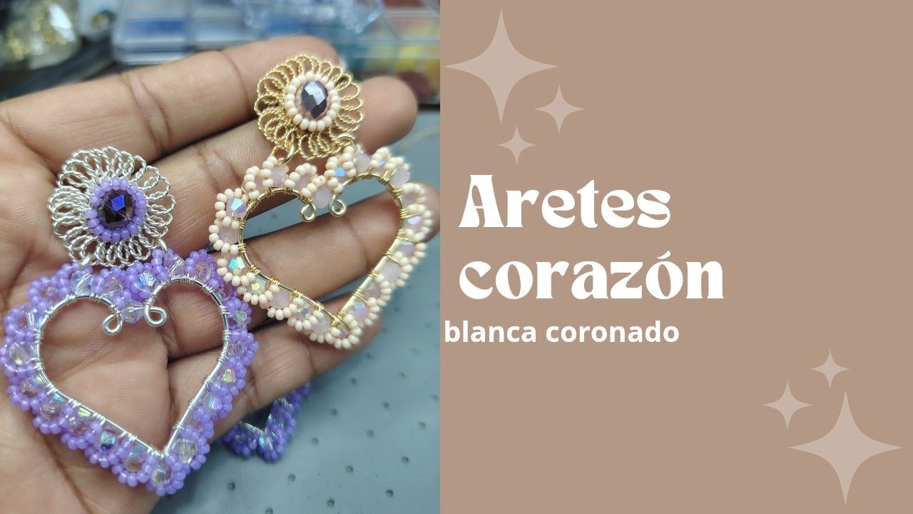 maxi aretes en forma de corazón