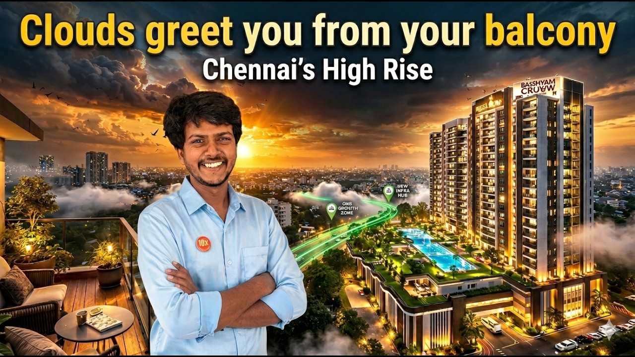 Chennai's top most floor flat in Baashyam Crown Residences, Full City View