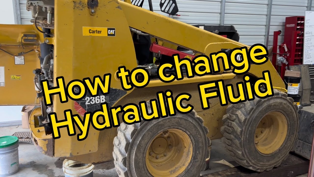 How to Change Skid-steer Hydraulic Fluid Cat Caterpillar 236B3