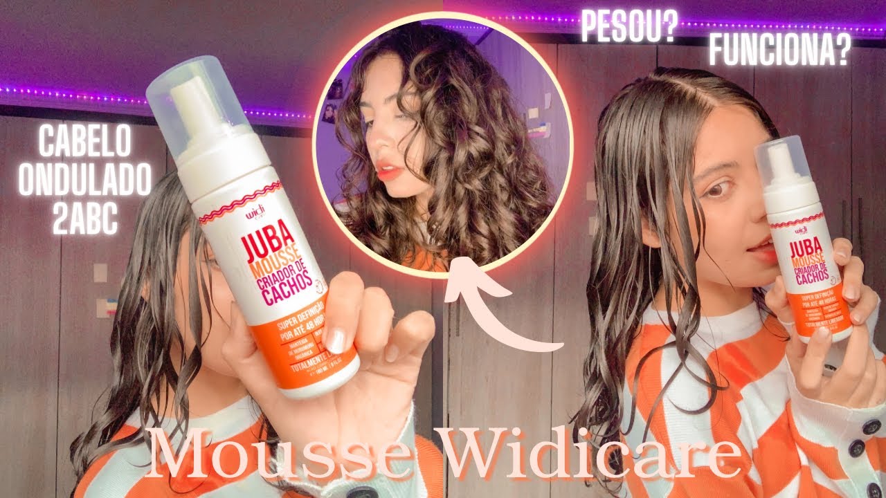 Testei o MOUSSE DA WIDICARE no meu CABELO ONDULADO | Evelyn ✨