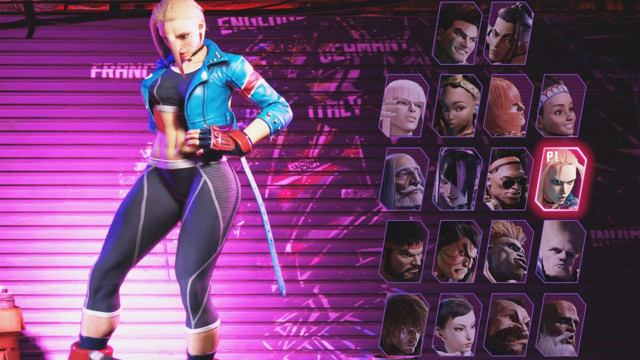 Экран выбора персонажа Street Fighter 6