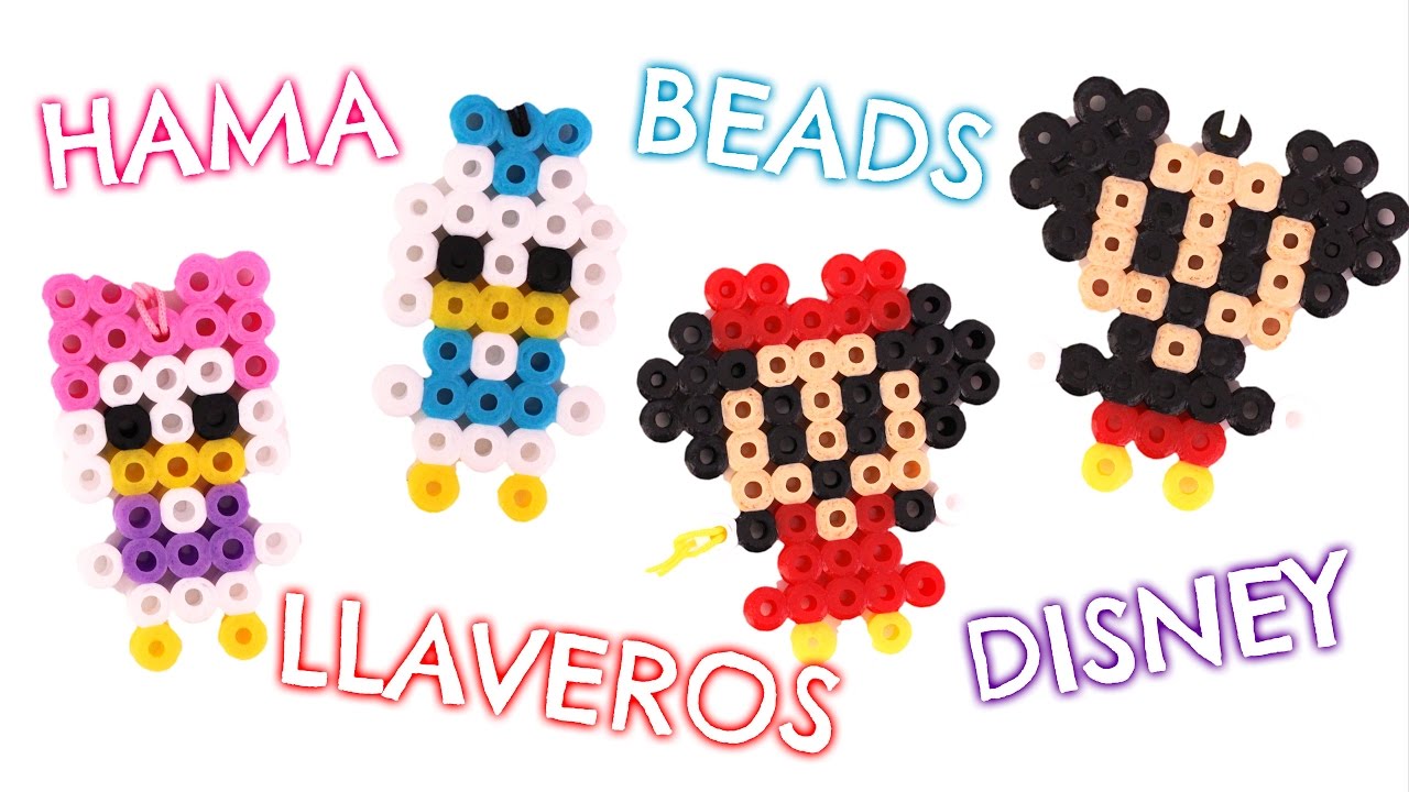 LLAVEROS de HAMA BEADS de DISNEY DIY