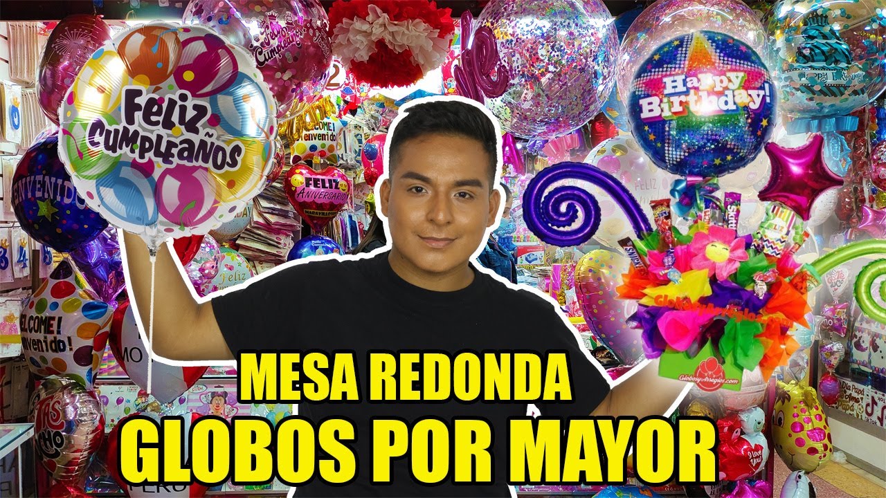 GLOBOS AL POR MAYOR - MESA REDONDA - FIESTAS INFANTILES
