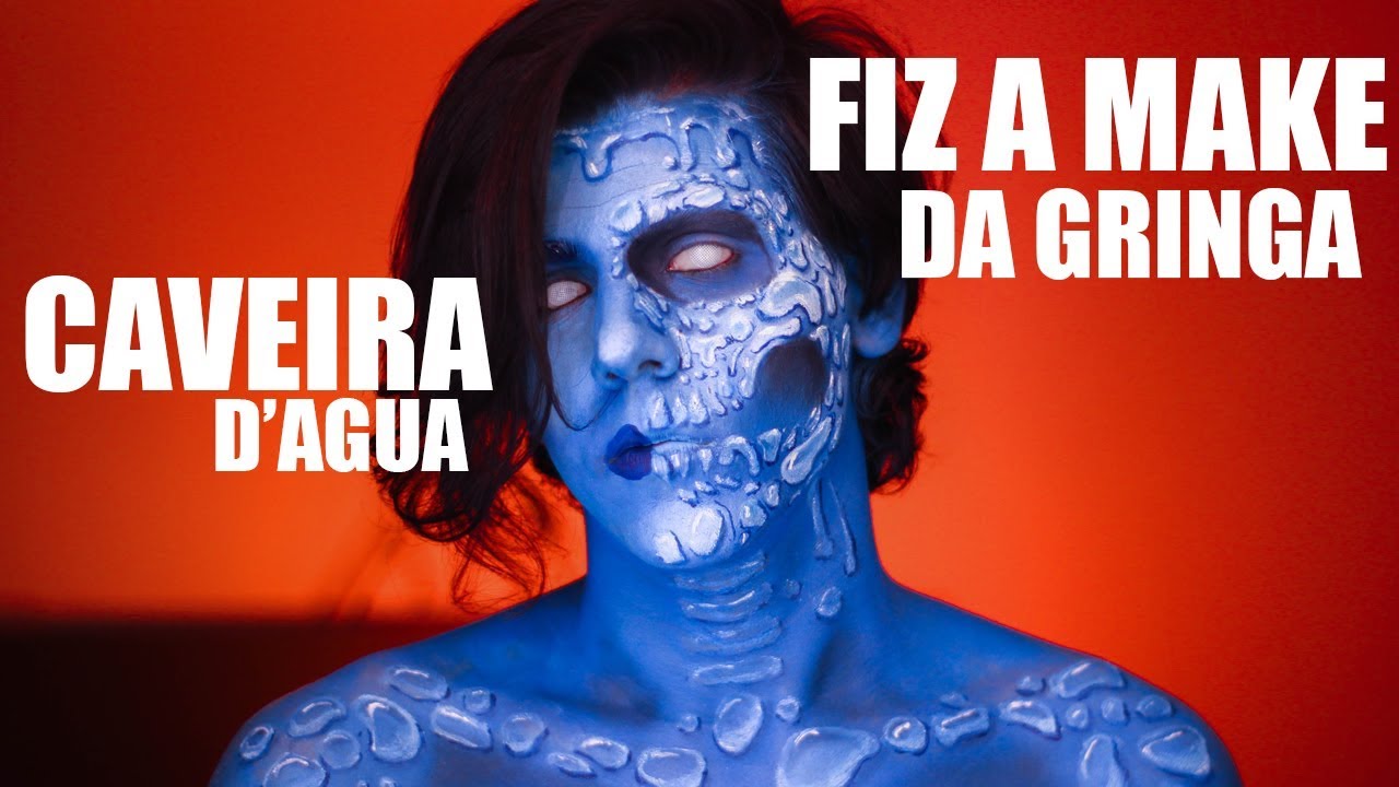 MAKE CAVEIRA D'ÁGUA - REPRODUZI UMA MAKE GRINGA! - ThiFalando