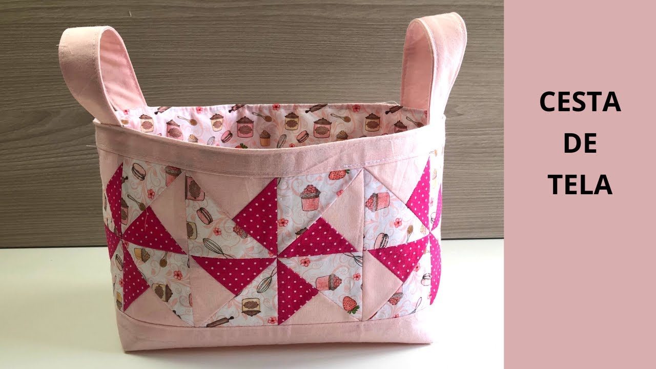 Cestas de Tela patchwork Tutorial