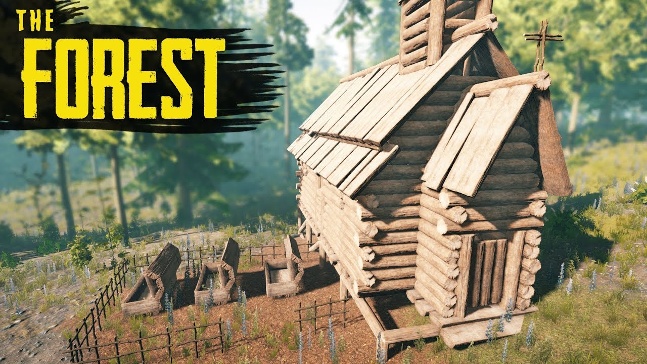 CHURCH & GRAVEYARD! The Forest Hard Survival S3 Episode 56