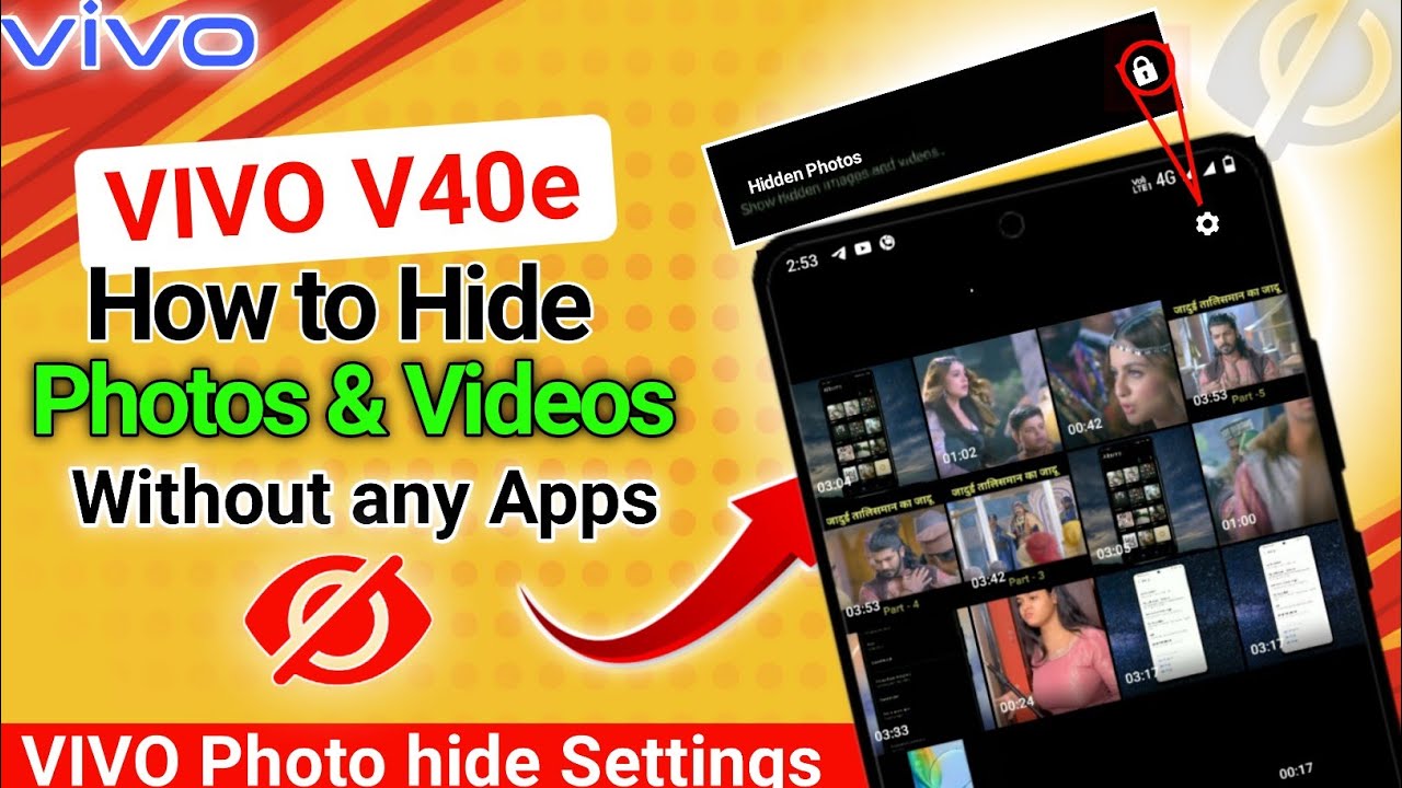  How to  Hide Photo & Video in vivo V40e with privacy Password | photo video kaide chupayr 
