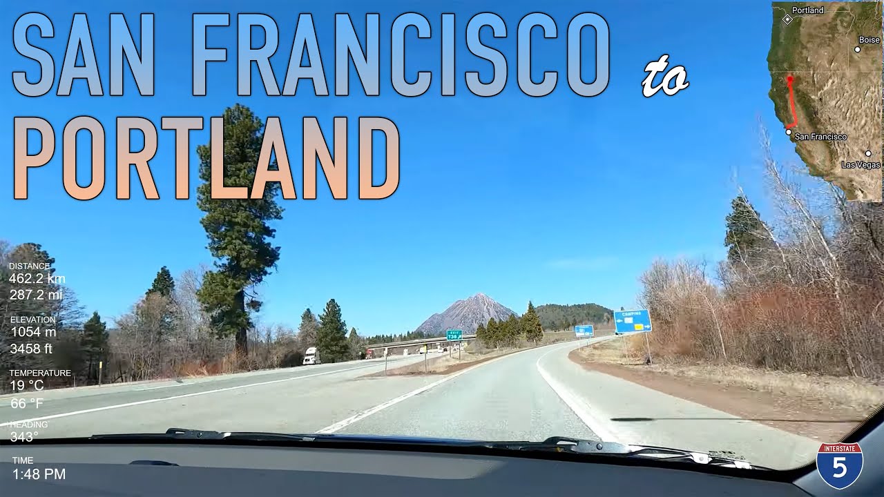 San Francisco to Portland Road Trip Timelapse in 4K