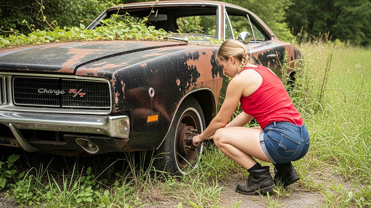 Timelapse: The Girl Spent 7 Days Restoring a Rusted 1969 Dodge Charger R/T