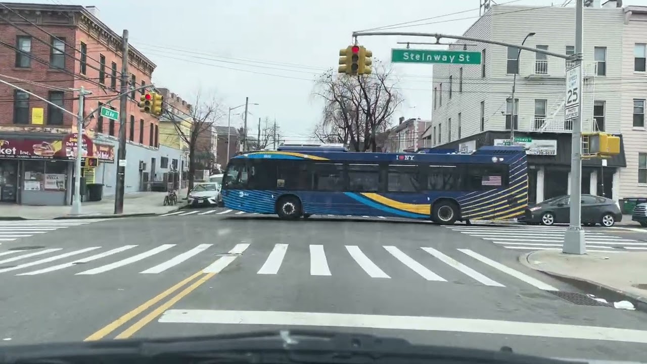 Cloudy NYC winter drive 