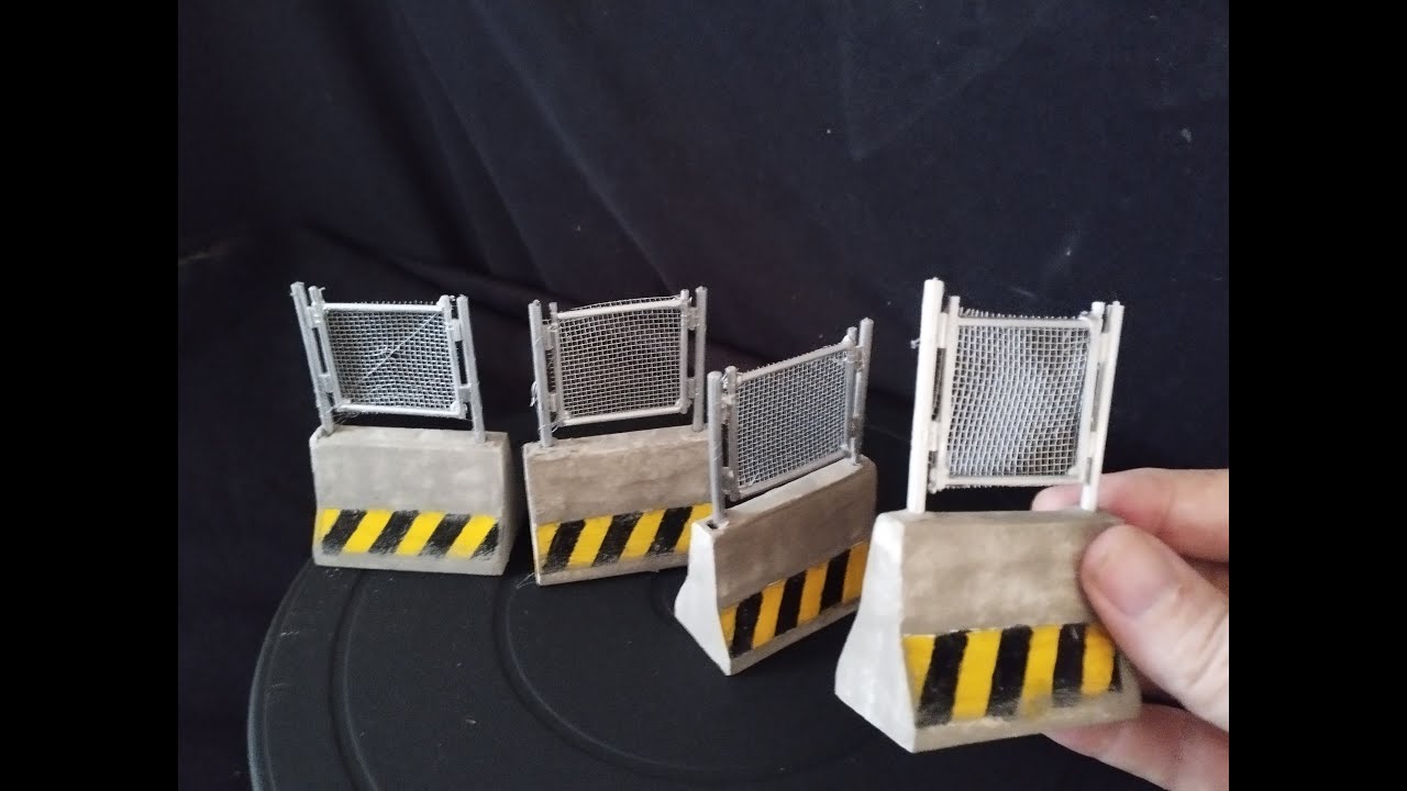 How to make concrete barriers 1/35 scale for dioramas, wargaming, train layouts.