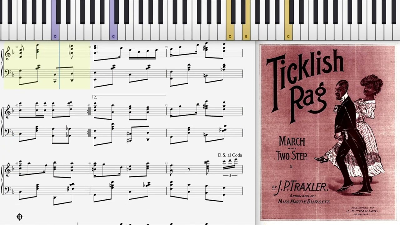 Ticklish Rag by J. P. Traxler (1905, Ragtime piano)