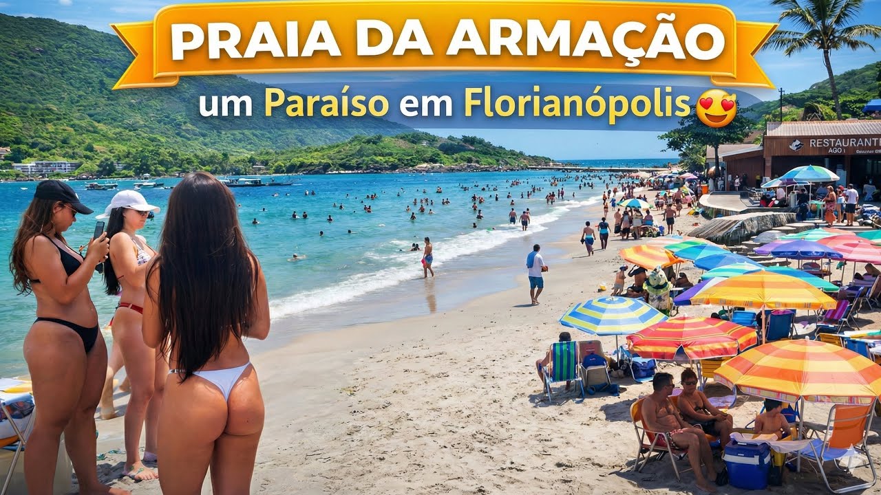PRAIA DA ARMAÇÃO: A MELHOR PRAIA DO SUL DA ILHA EM FLORIANÓPOLIS? 😱🇧🇷 (Tour 4K)
