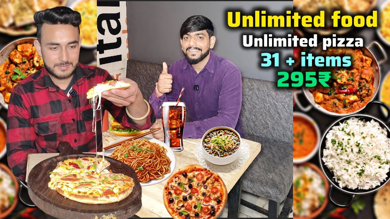 Unlimited Buffet in jammu 295/- 5 Star Food • Pizza Burst Jammu • 40+ items 😱