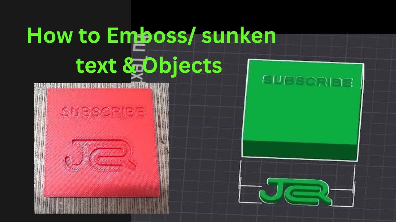 How to Emboss/ Sunken text and objects in Bambu Studio