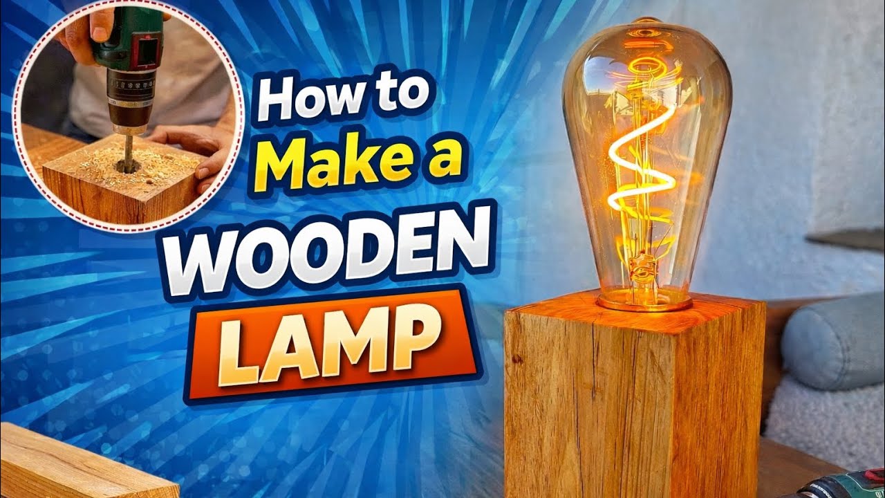 Handmade Wooden Lamp | Full Making Process