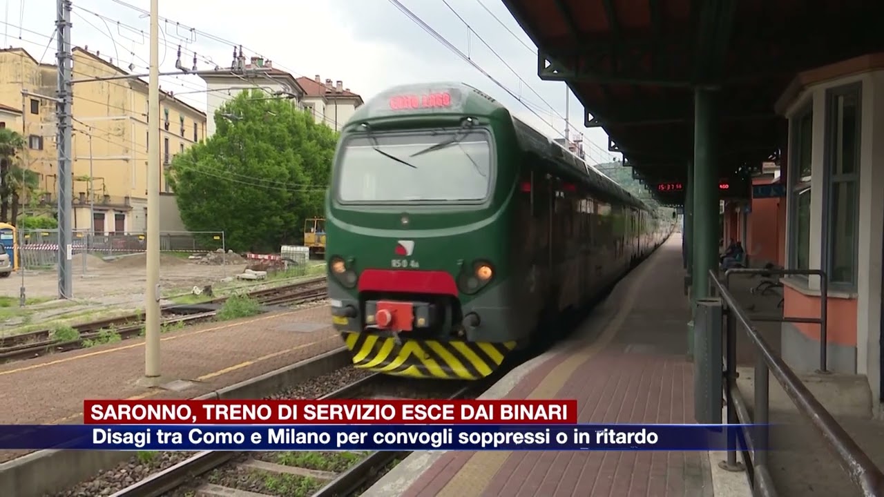 Etg - Saronno, treno di servizio esce dai binari. Disagi tra Como e Milano