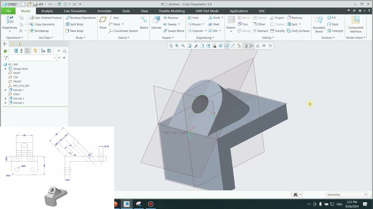PTC Creo | Basic and Advanced Extrude Command Guide (3D Design)