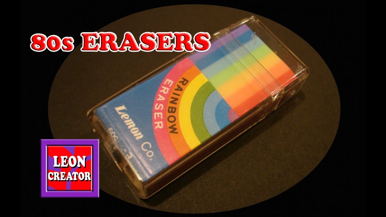80s Vintage Collectable ERASERS COLLECTION - with Leon Hills - LEON CREATOR