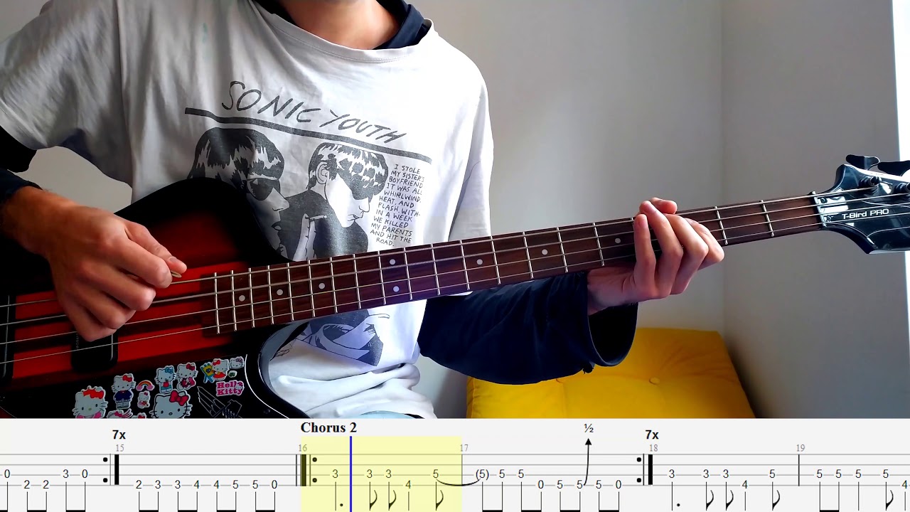 Scoff – Nirvana – Bass cover with tabs (4k)