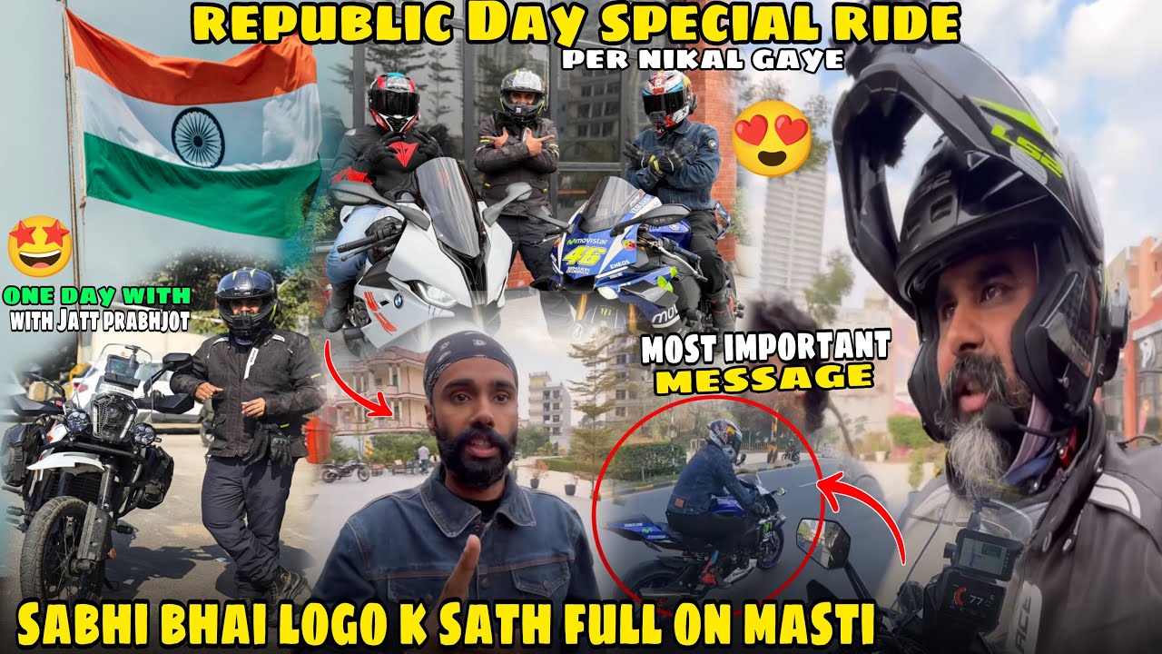 Republic Day Bike Ride😍| Sare Bhaiyo K Sath Mil Kar Full On Masti❤️