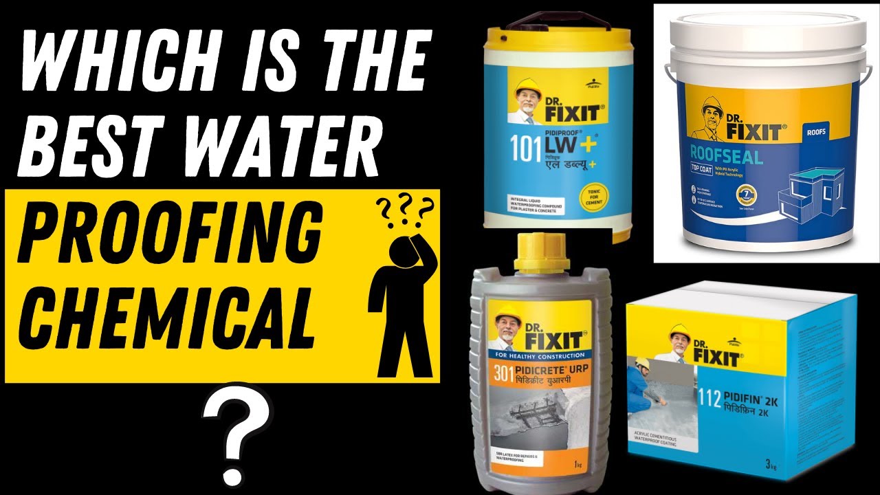 Dr fixit roof water proofing, Difference between URP 301, Pidfin 2k, Lw+. Waterproofing for terrace