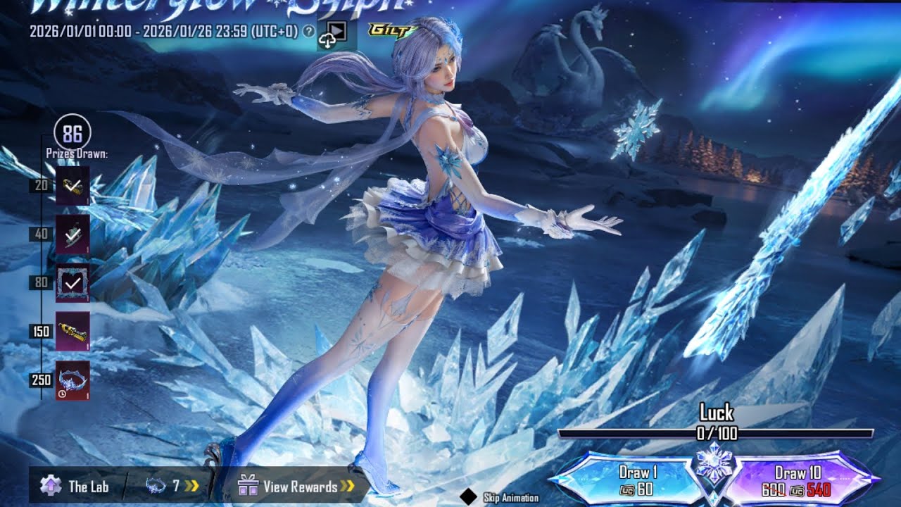 WINTERGLOW SYLPH GILT GREATE OPENING 2026  #pubgmobile #createopaning 