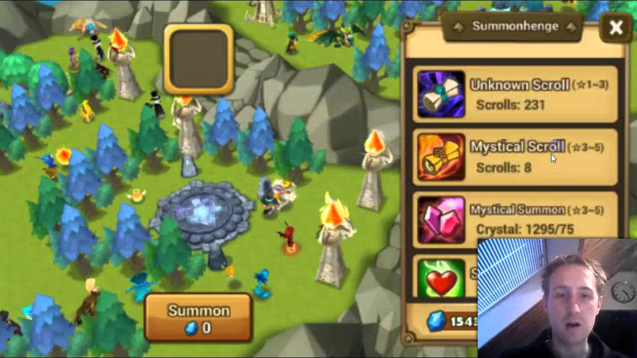 Summoners war Mystical scrolls summoning with some luck