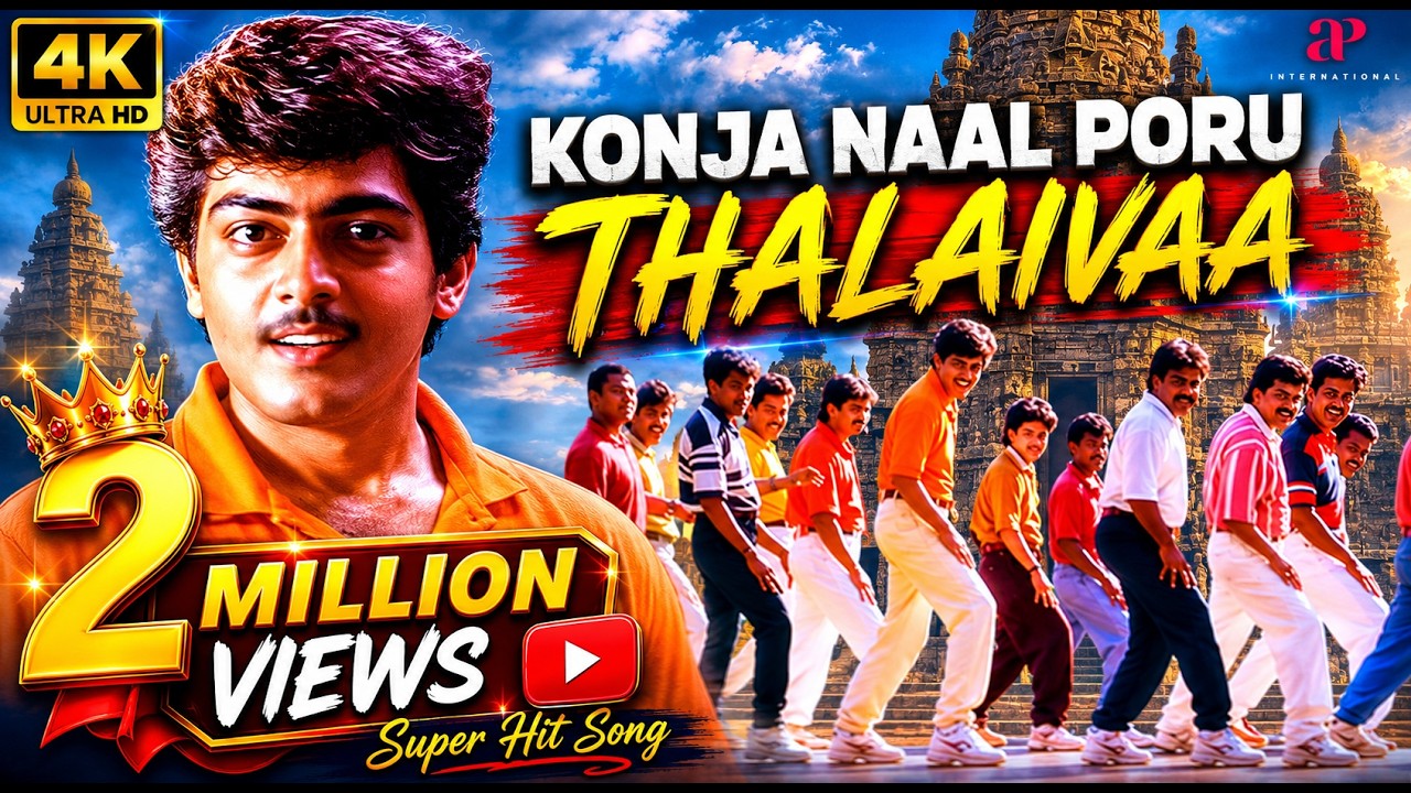 Konja Naal Poru Thalaivaa - 4K Video Song | Aasai Movie | Ajith Kumar | Suvaluxmi | Deva | Vadivelu
