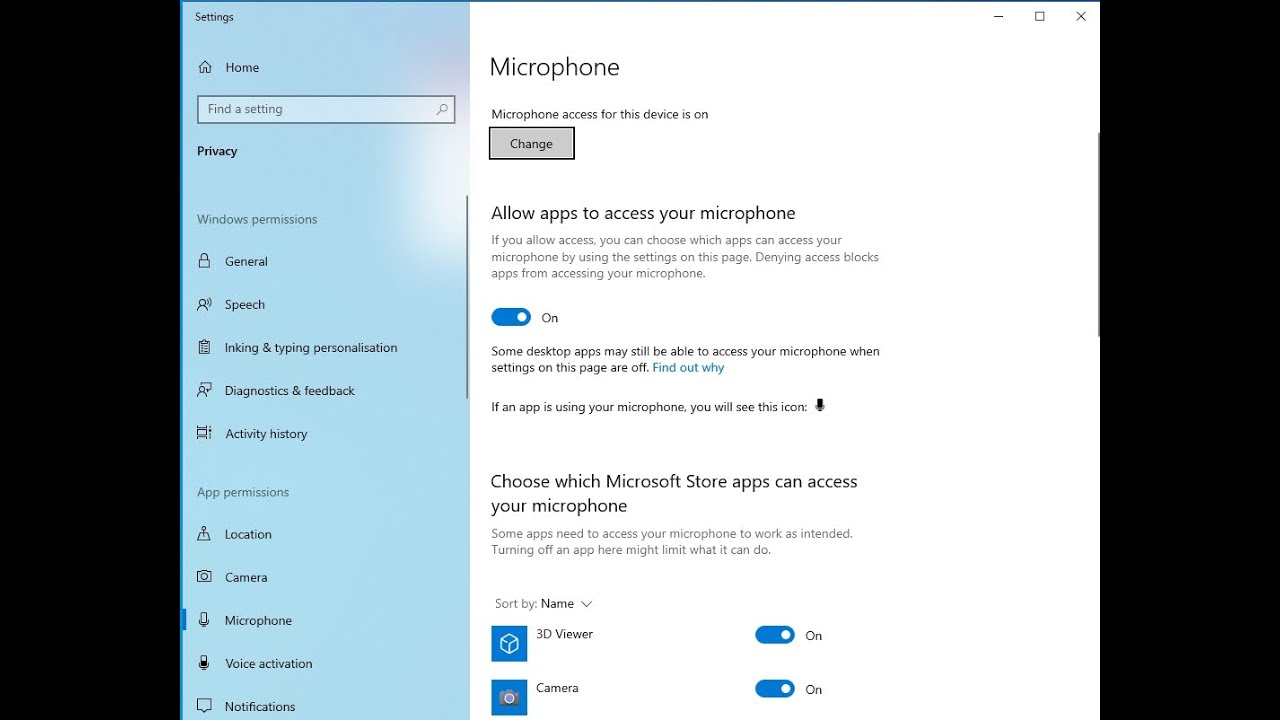 No Mic??? Microphone privacy setting does the trick!!