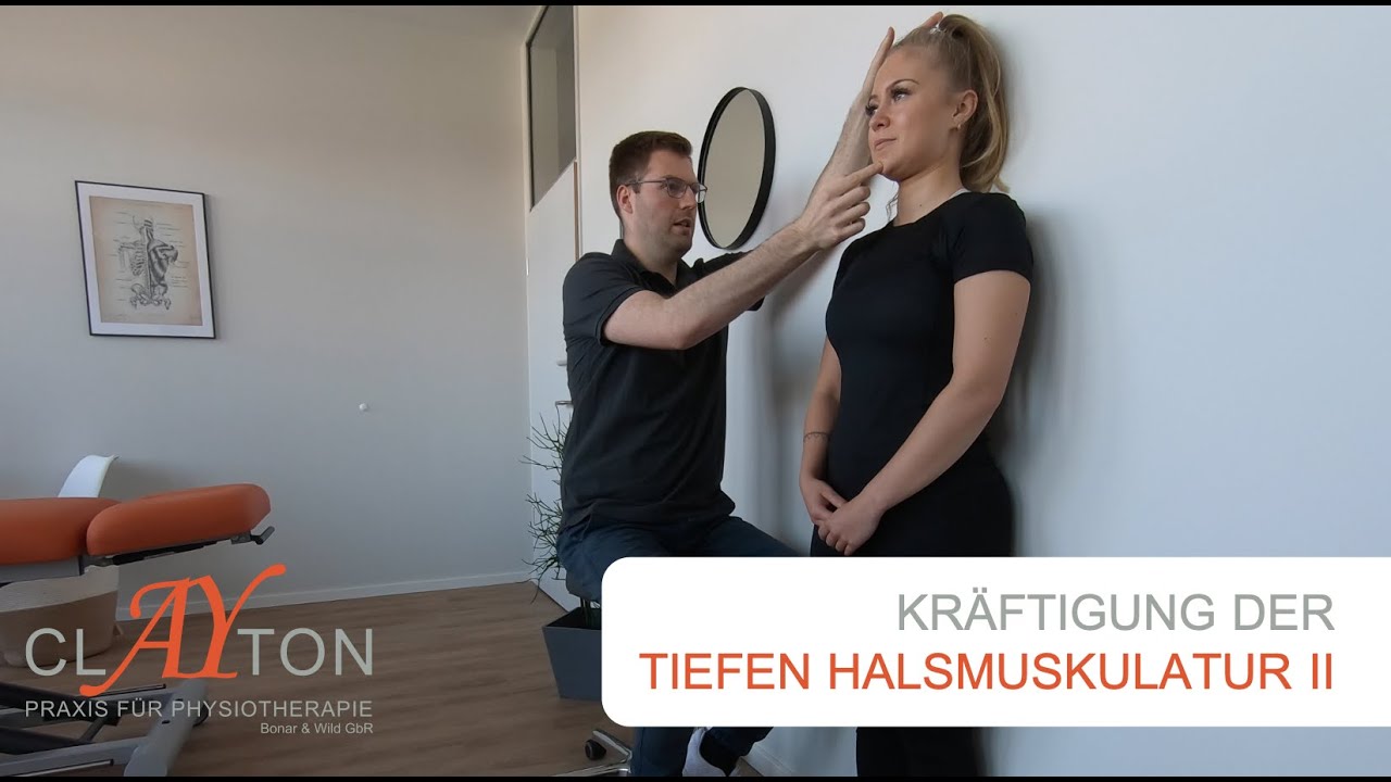 Kräftigung der tiefen Halsmuskulatur II (Schulter-Nackenschmerzen, Kopfschmerzen, Halswirbelsäule)