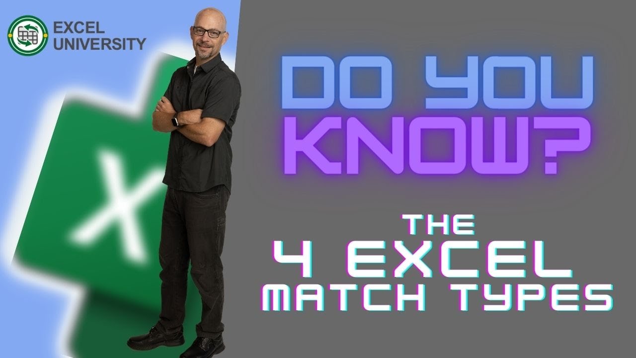 How To Use Excel's 4 Match Types (Partial, Exact, Fuzzy, Approximate)