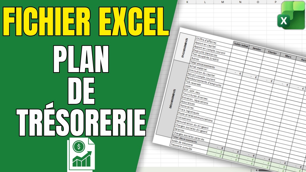 Faire un plan de trésorerie prévisionnel sur Excel