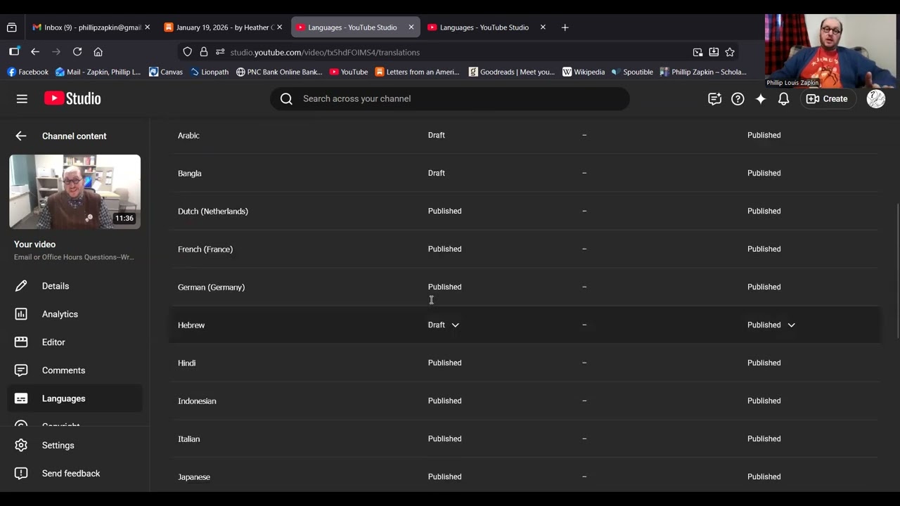 Editing YouTube Closed Caption--Writing Notes