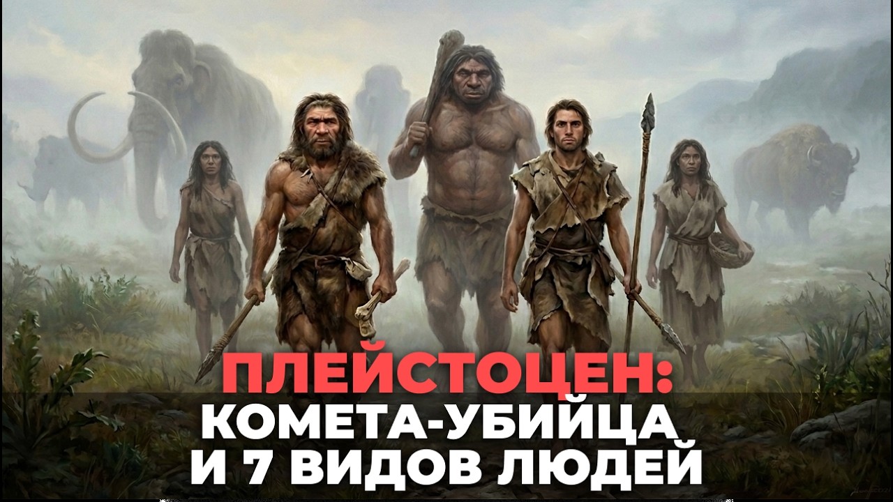 Плейстоцен: комета-убийца погубила сразу 6 видов людей | Денисовцы, Неандертальцы и Кроманьонцы
