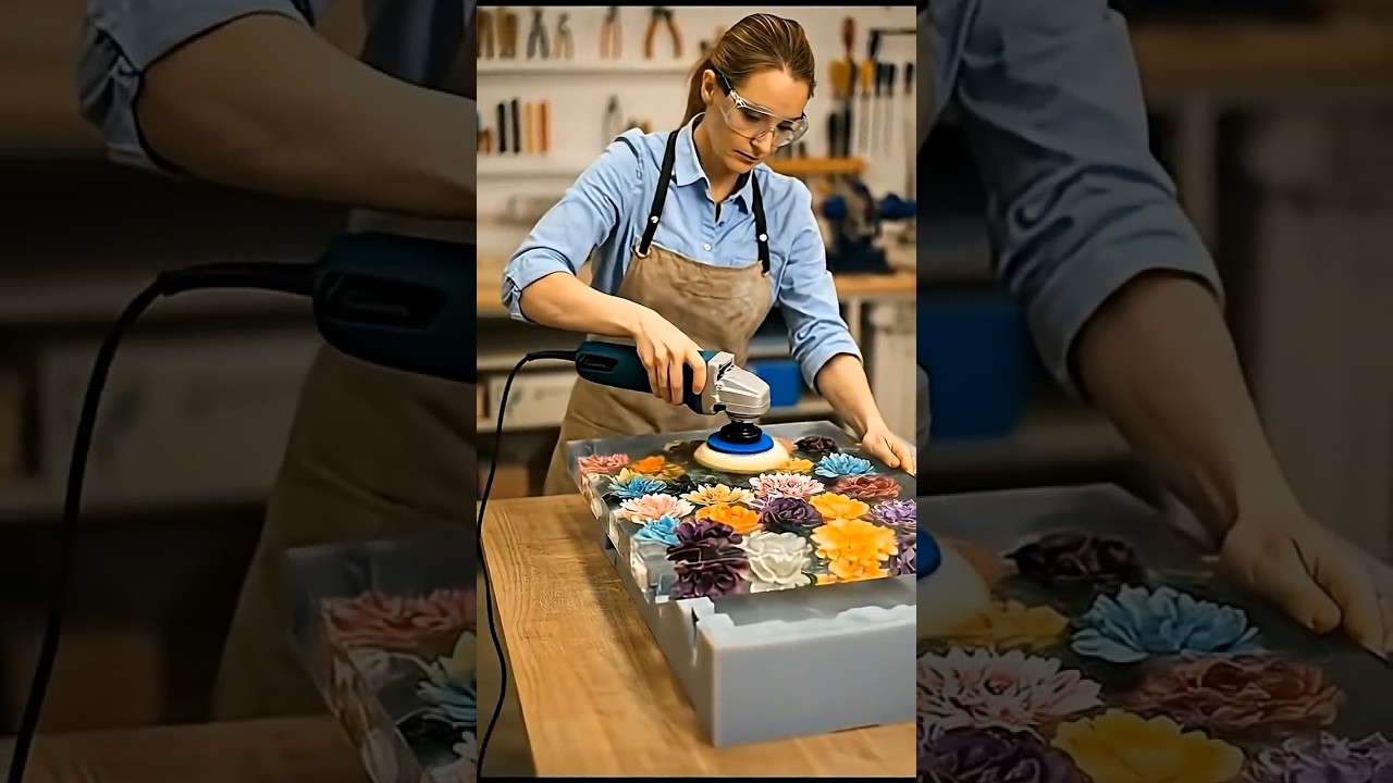 Stolik epoksydowy &bdquo;Real Flowers&rdquo; ​​&ndash; na zawsze utrwalony w żywicy