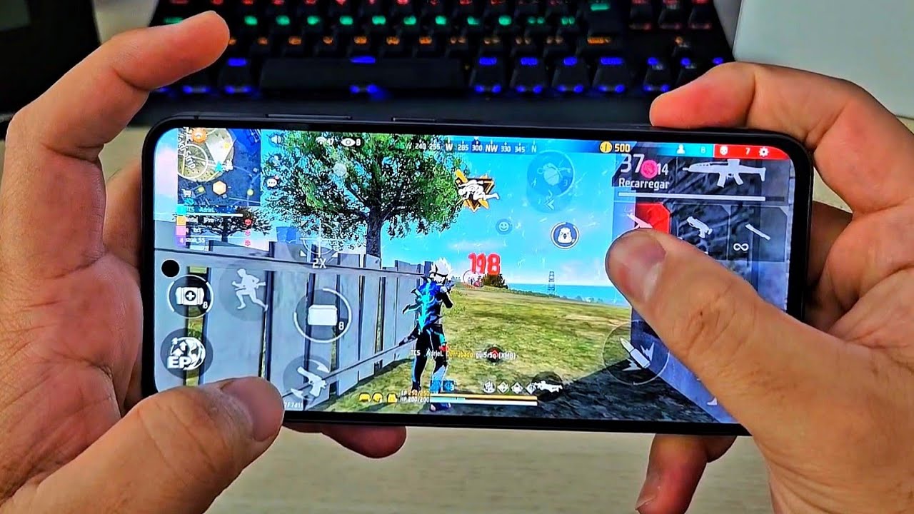 1 DIA NO GALAXY S24 FE FREE FIRE 120HZ GAMEPLAY!